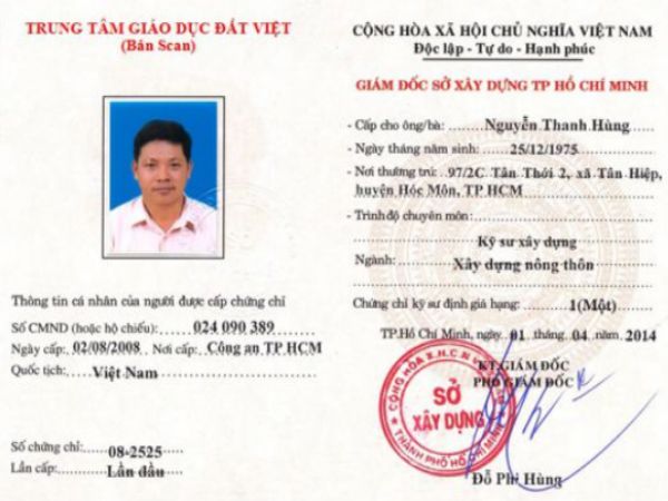 Khái niệm về chứng chỉ định giá xây dựng