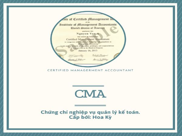 Chứng chỉ CMA (Certified Management Accountant)