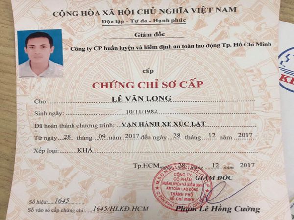 Quy Trình làm chứng chỉ máy xúc tại Làm Bằng Giả Phôi Thật