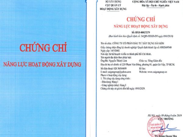 Các bước làm chứng chỉ nghề xây dựng