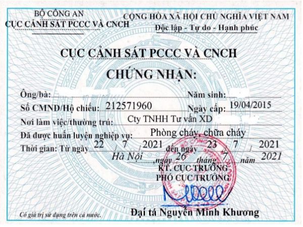 Dịch vụ làm chứng chỉ Phòng Cháy CC tại Làm Bằng Giả Phôi Thật xin cam kết chất lượng