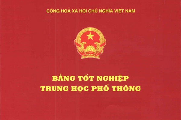 Mẫu bằng cấp 3 THPT Yên Lạc 2 - Mặt sau