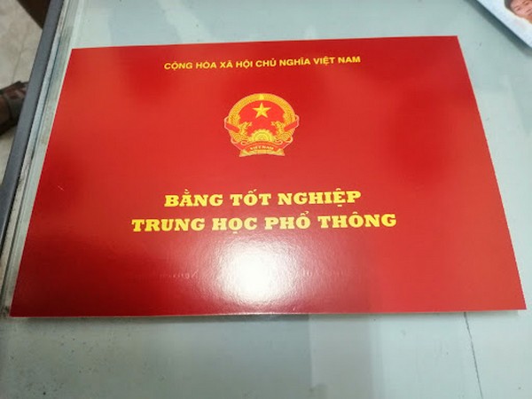 Mẫu bằng cấp 3 Vĩnh Yên - Mặt sau